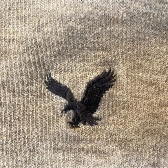 American Eagle Outfitters Men's Sweater M/M Gray Button Collar Long Sleeve Pullo - Picture 9 of 12